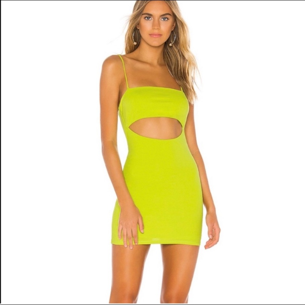 Lovers and Friend Delia Lime Green Mini Dress